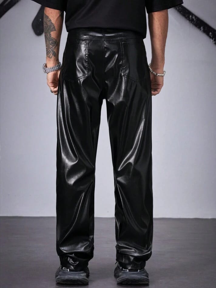 Bonga Boys VCAY Men's Matte Elastic PU Leather Pants